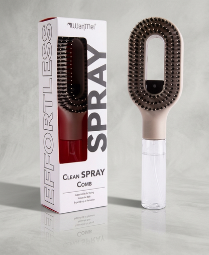Brosse à cheveux démêlante 3-en-1 avec pulvérisateur